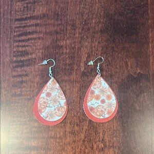Floral Fall Teardrop Earrings